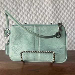 Coach Tiffany Blue Wristlet EUC